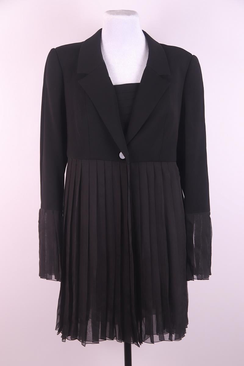 2001 Chanel 01P veste top laine soie en vente 1