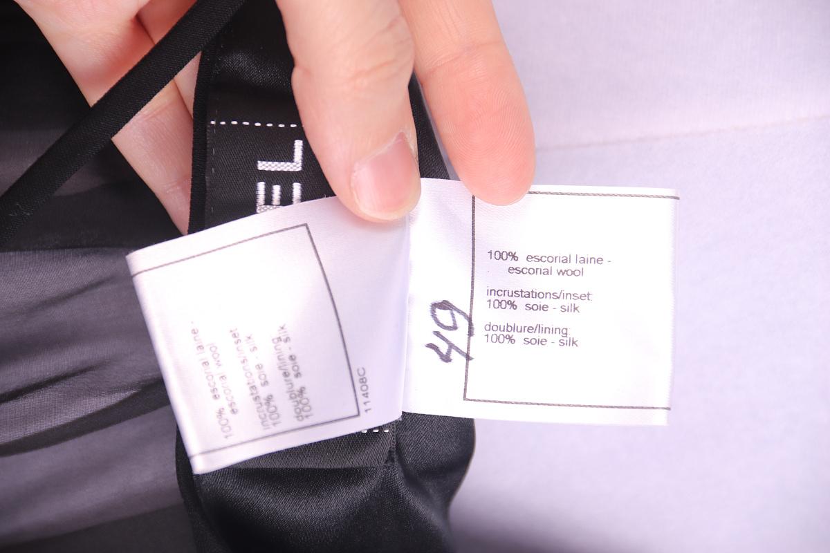 2001 Chanel 01P veste top laine soie en vente 2