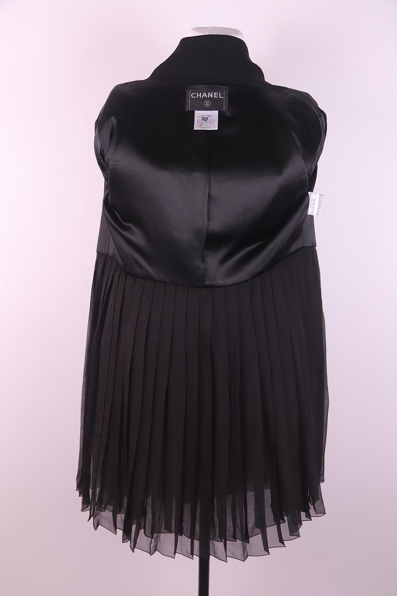 2001 Chanel 01P veste top laine soie en vente 4
