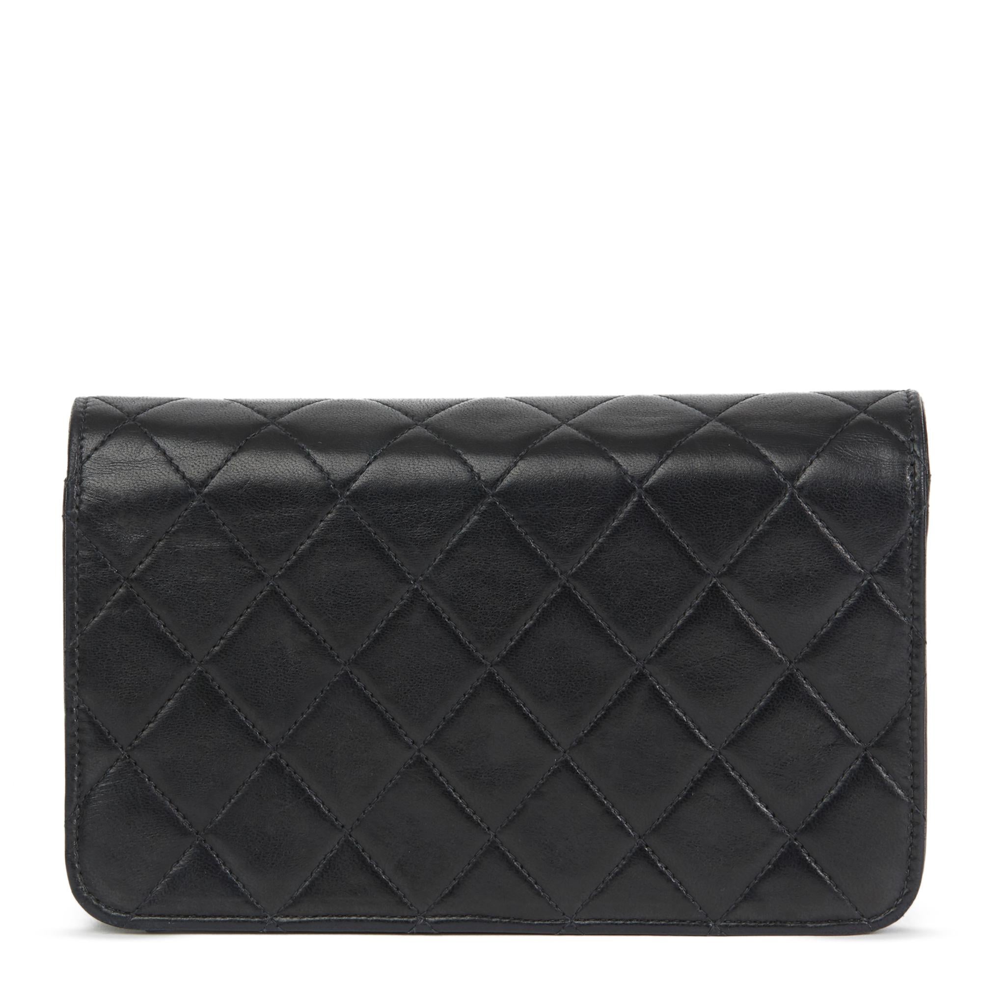 2001 Chanel Black Quilted Lambskin Mini Flap Bag  1