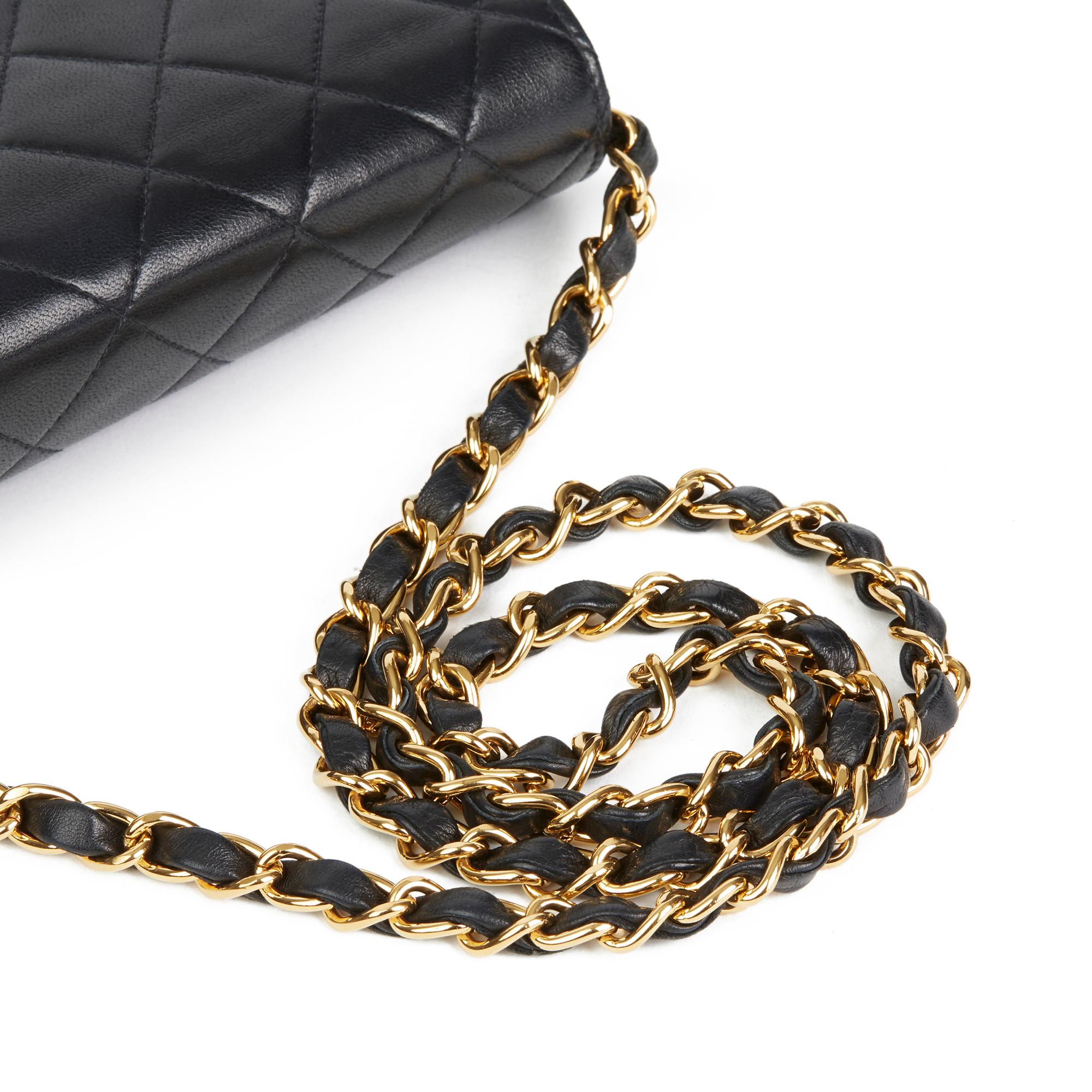 2001 Chanel Black Quilted Lambskin Mini Flap Bag  4
