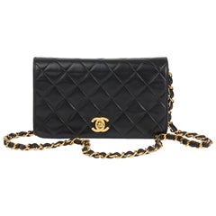 2001 Chanel Black Quilted Lambskin Mini Flap Bag