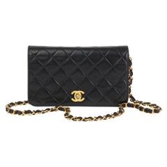 2001 Chanel Black Quilted Lambskin Mini Flap Bag