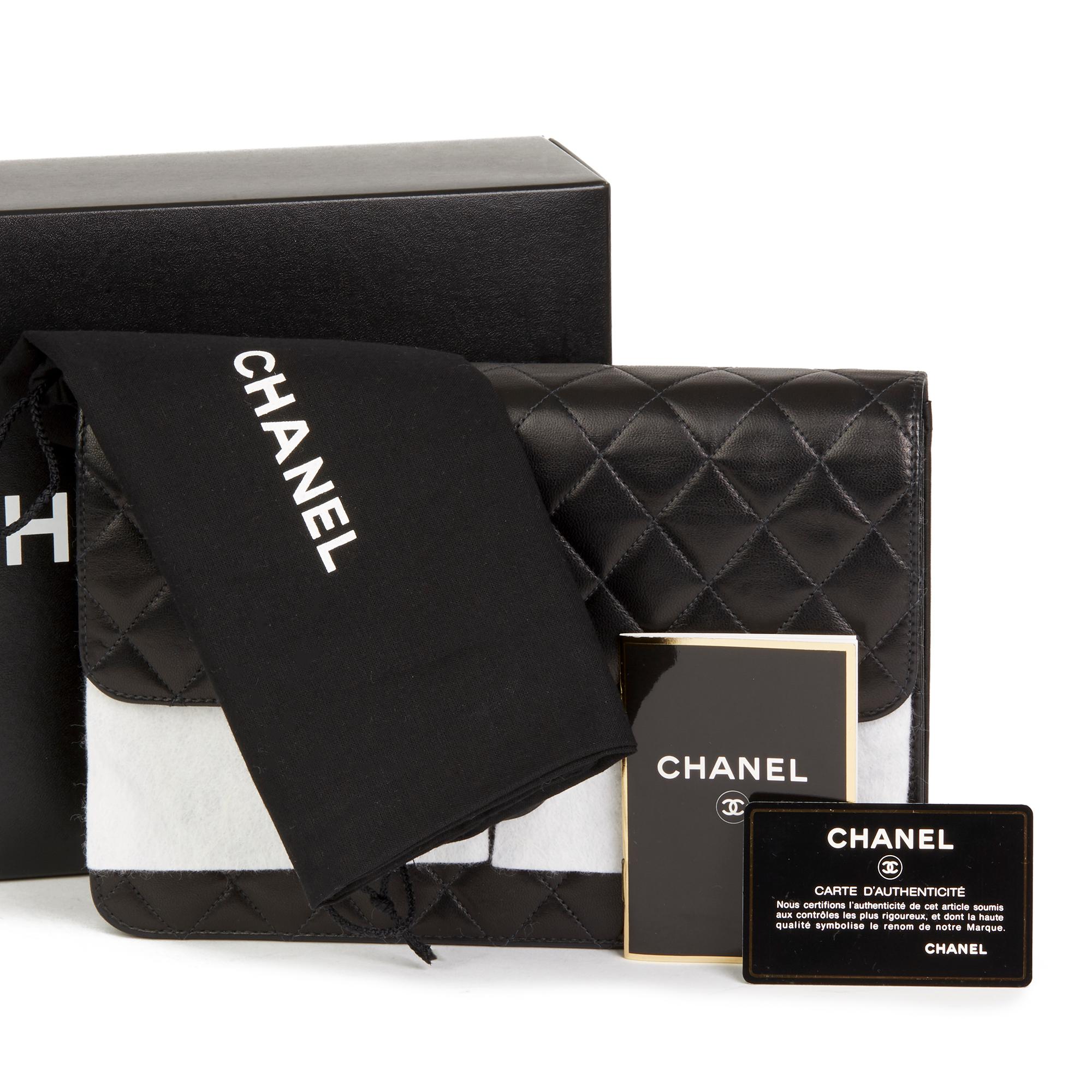 2001 Chanel Black Quilted Lambskin Vintage Medium Classic Single Flap Bag 7