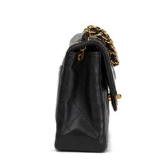 2001 Chanel Black Quilted Lambskin Vintage Mini Flap Bag