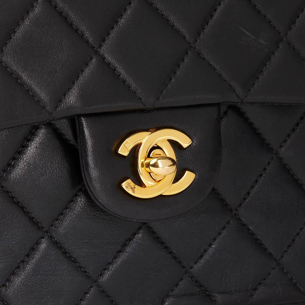 2001 Chanel Black Quilted Lambskin Vintage Mini Flap Bag  1