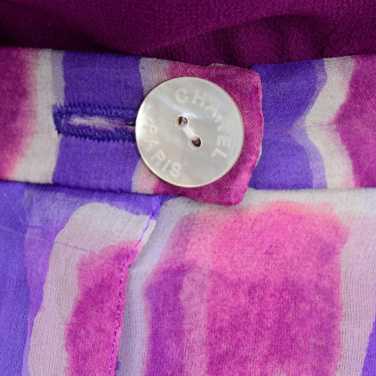 Chanel Pink + Purple Square Logo Skirt Set main image 1