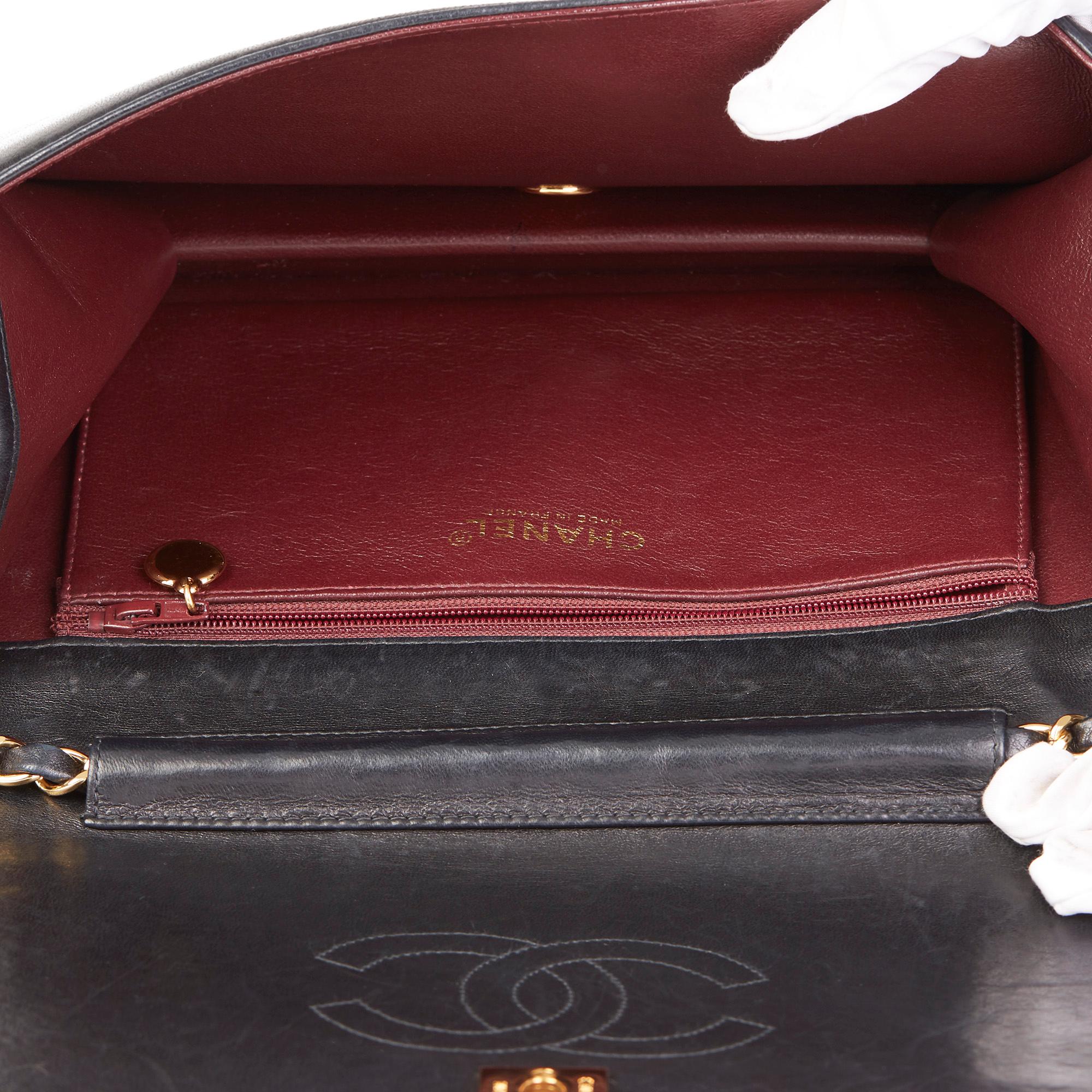 2001 Chanel Black Quilted Lambskin Vintage Classic Single Full Flap Bag 4