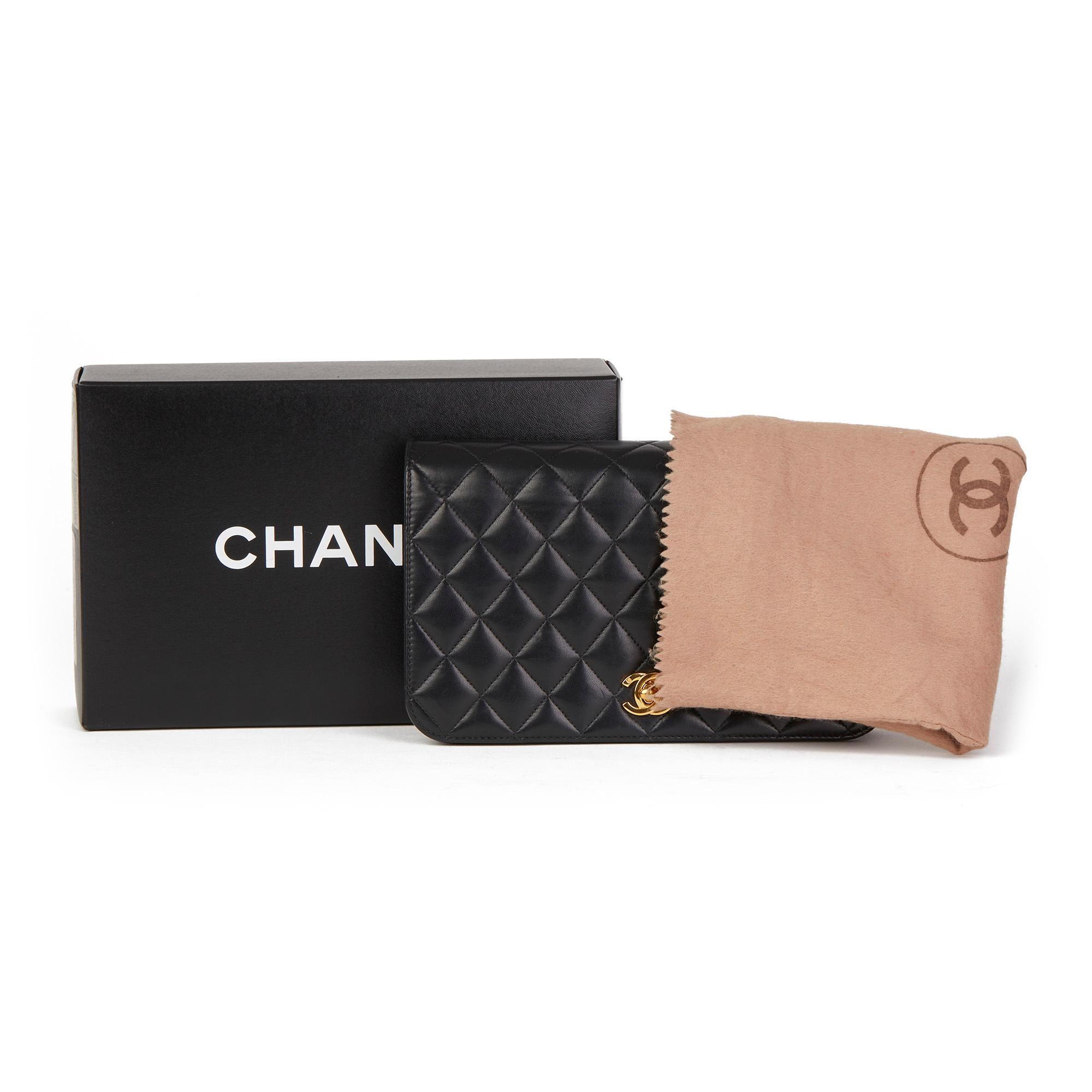 2001 Chanel Black Quilted Lambskin Vintage Classic Single Full Flap Bag 5