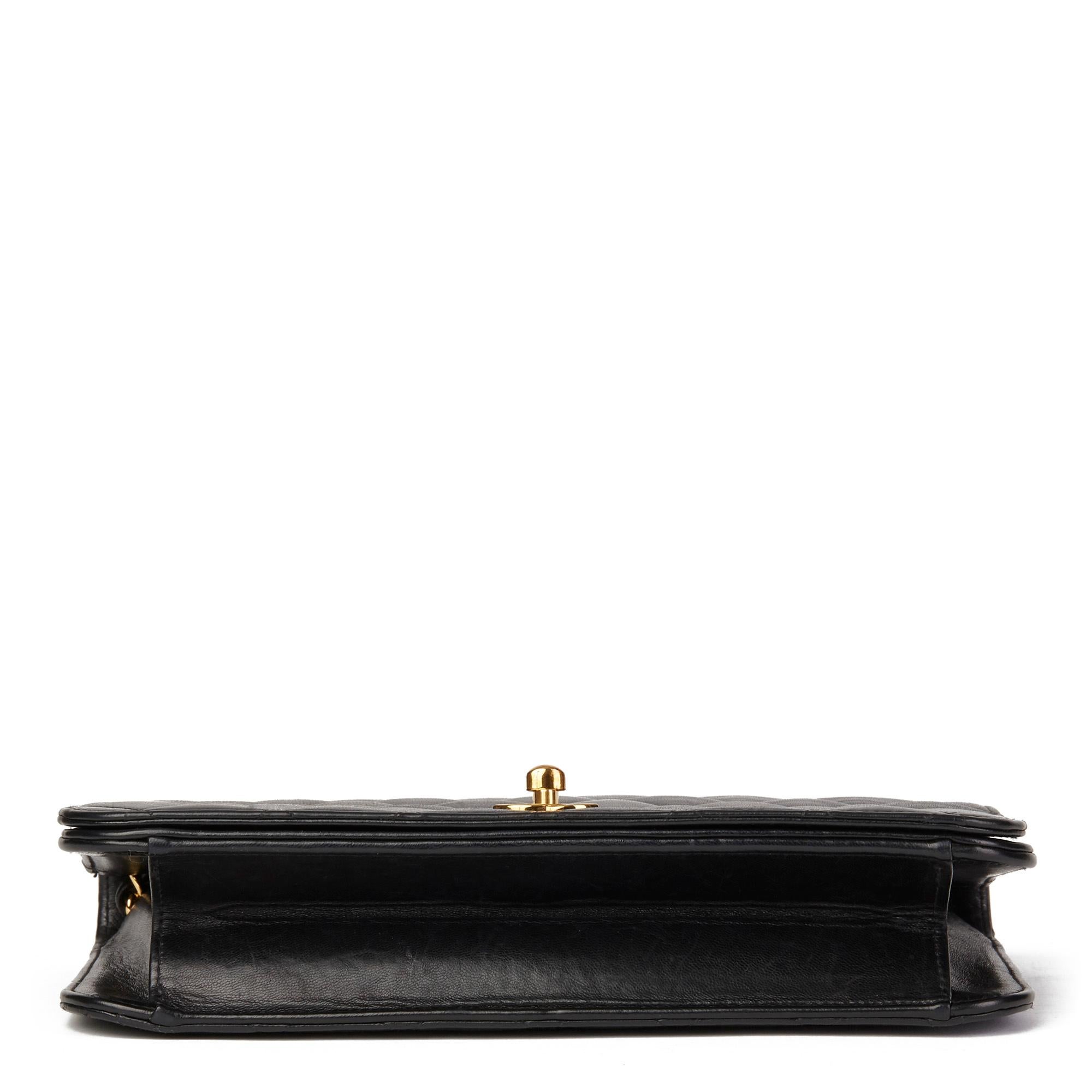 2001 Chanel Black Quilted Lambskin Vintage Classic Single Full Flap Bag In Excellent Condition In Bishop's Stortford, Hertfordshire