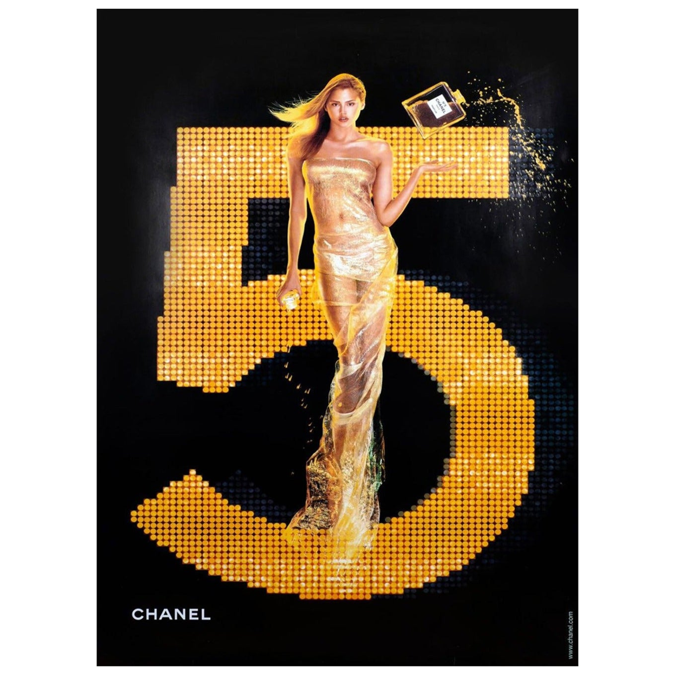 2001 Chanel No.5 - Poster originale d'epoca in oro