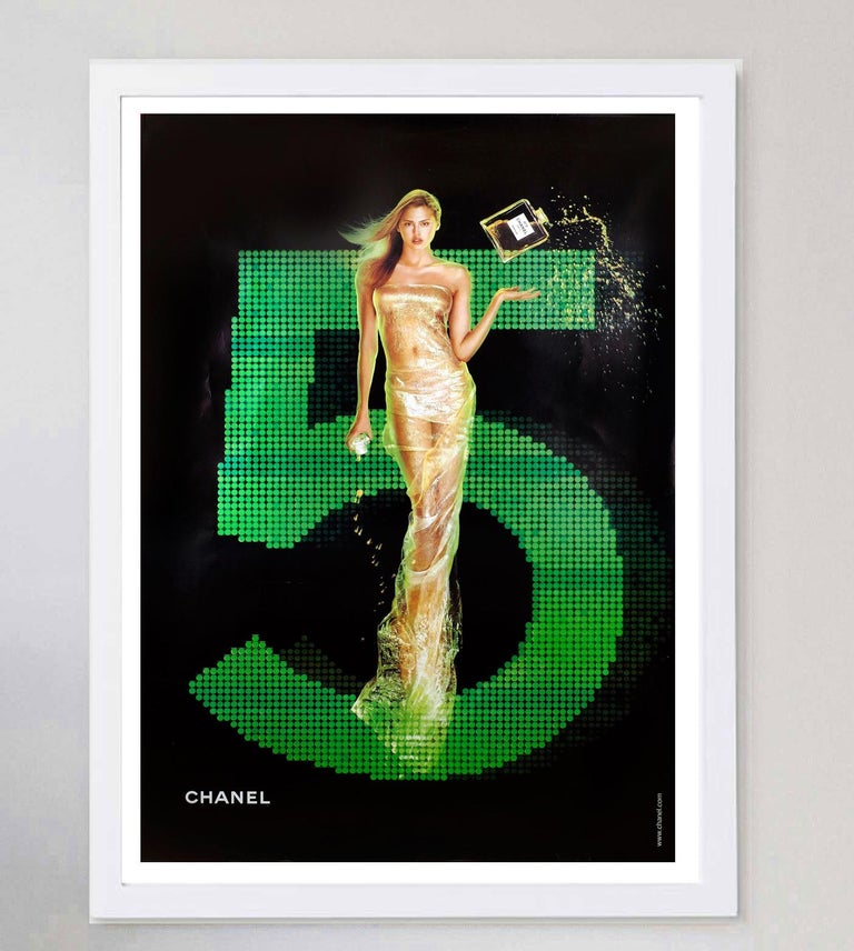 2001 Chanel No.5 - Green Original Vintage Poster For Sale at 1stDibs