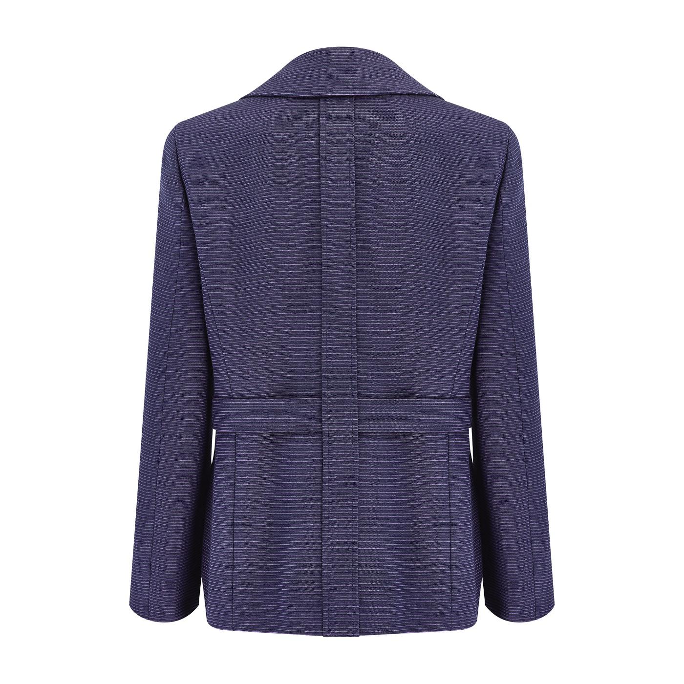 2001 Chanel Purple Jacket with Horizontal Stripes In Excellent Condition For Sale In London, GB