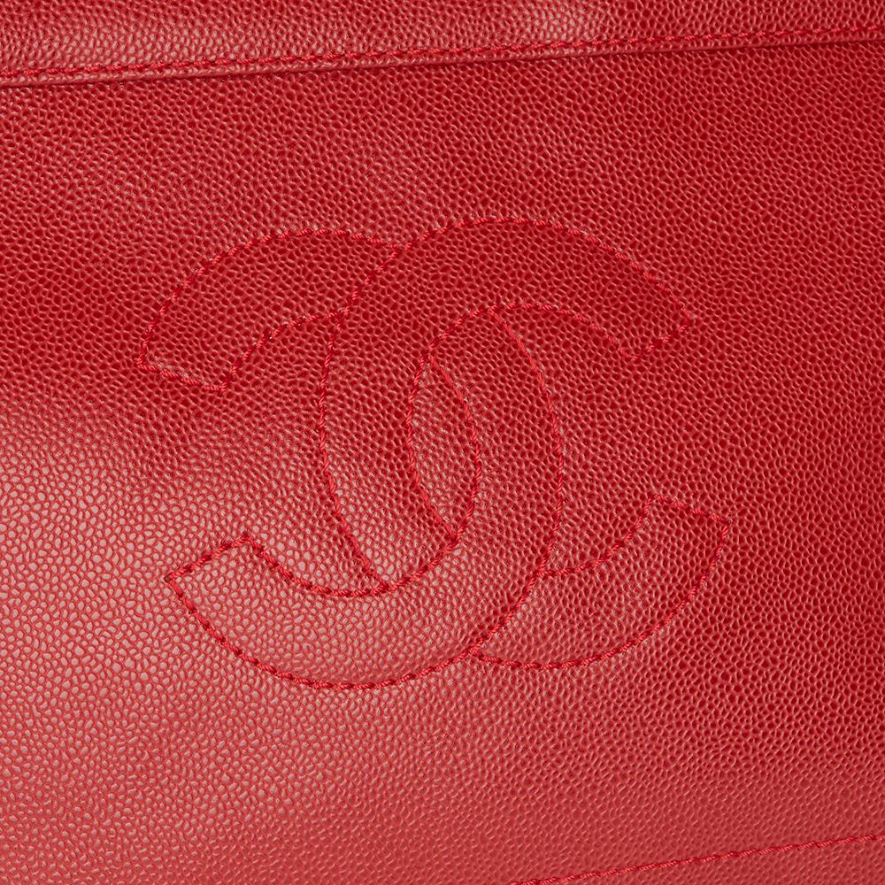 2001 Chanel Red Caviar Leather Timeless Tote 1