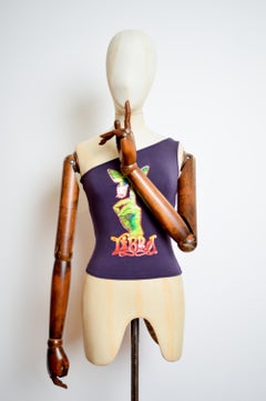 2001 Chloé by Stella McCartney Zodiac Sign Libra Baby Tee One Shoulder Tank Top
