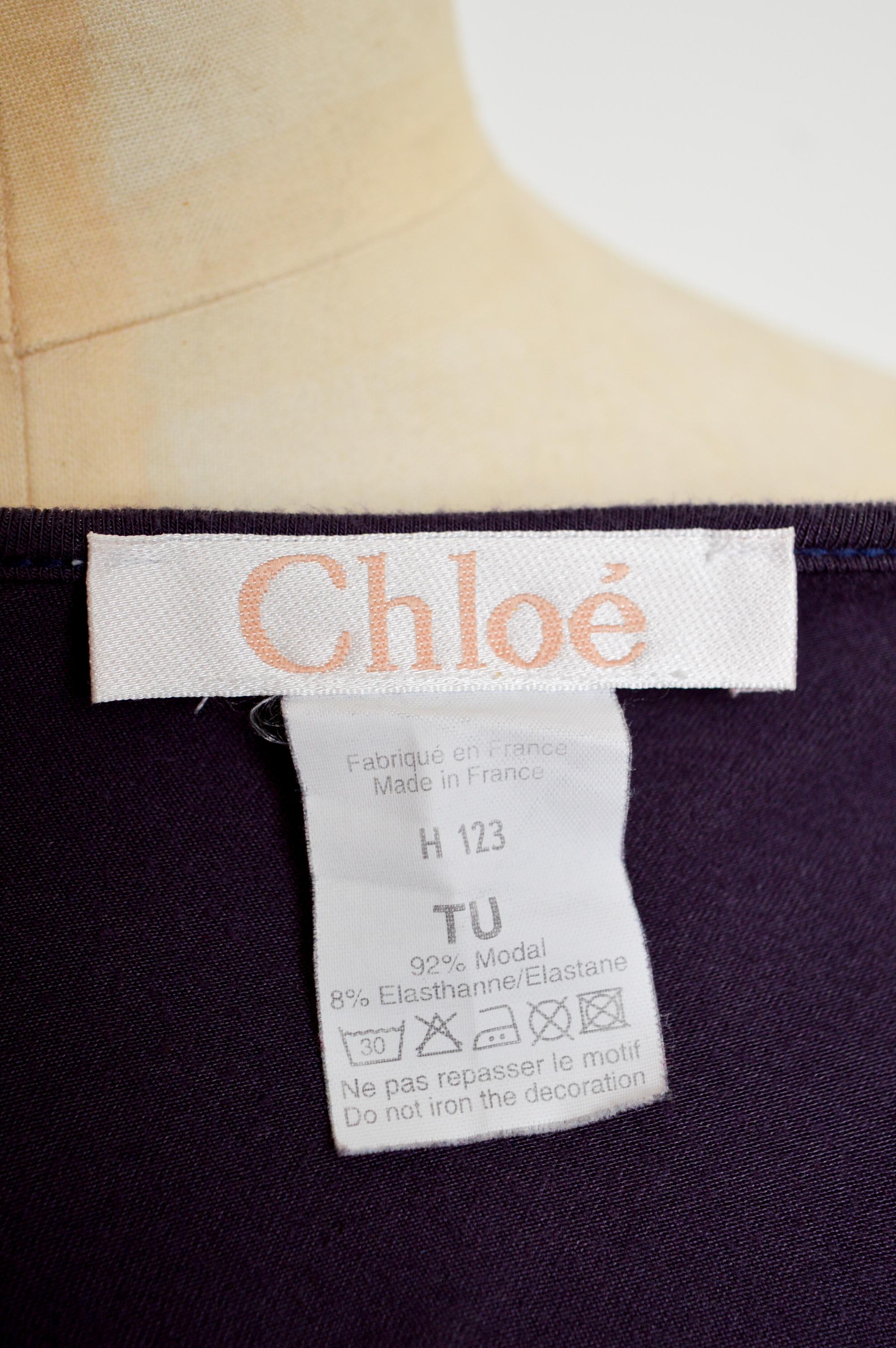 2001 Chloé by Stella McCartney Zodiac Sign Libra Baby Tee One Shoulder Tank Top 2