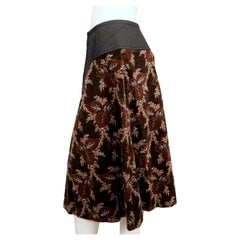 2001 COMME DES GARCONS floral velvet corset skirt