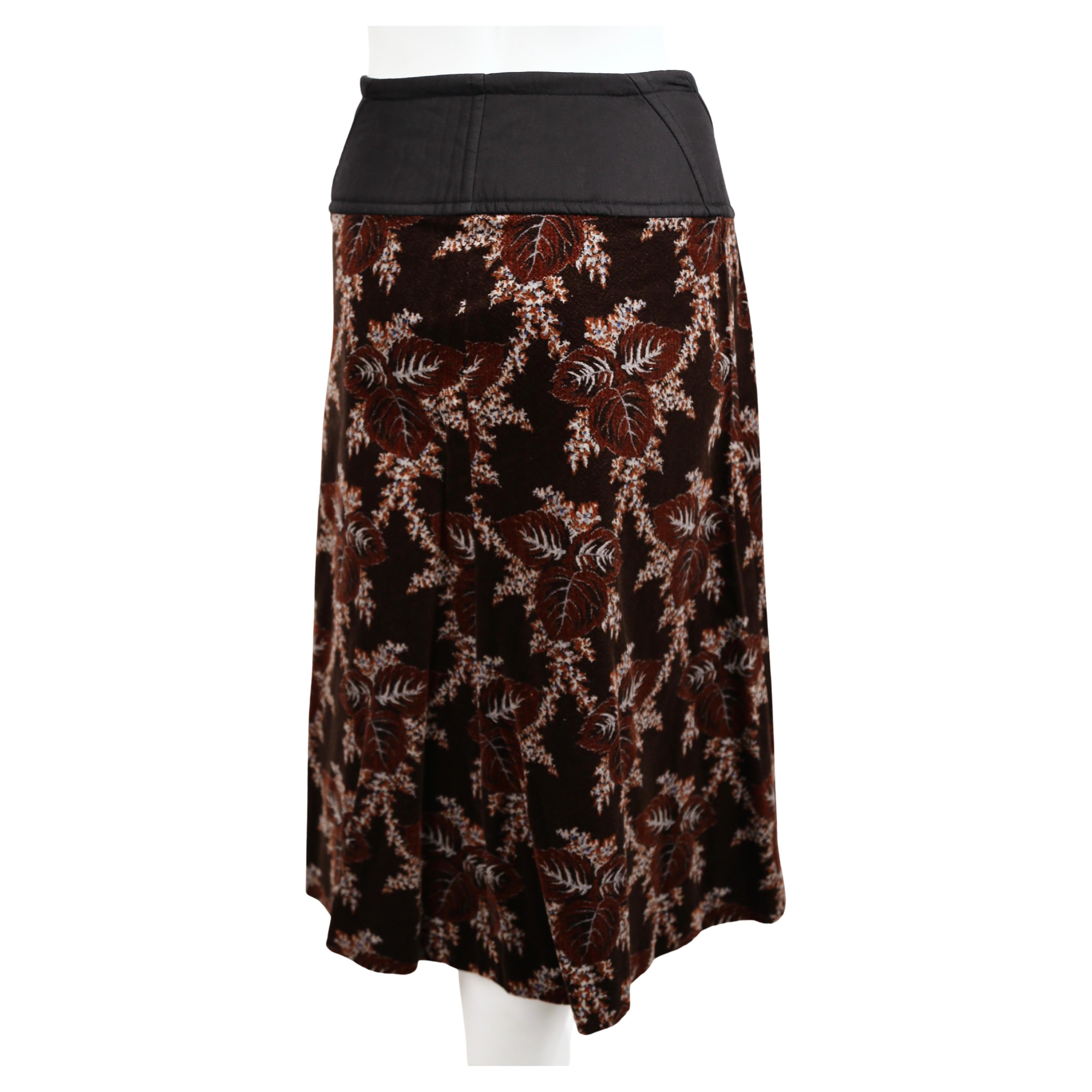 Women's or Men's 2001 COMME DES GARCONS floral velvet corset skirt     For Sale