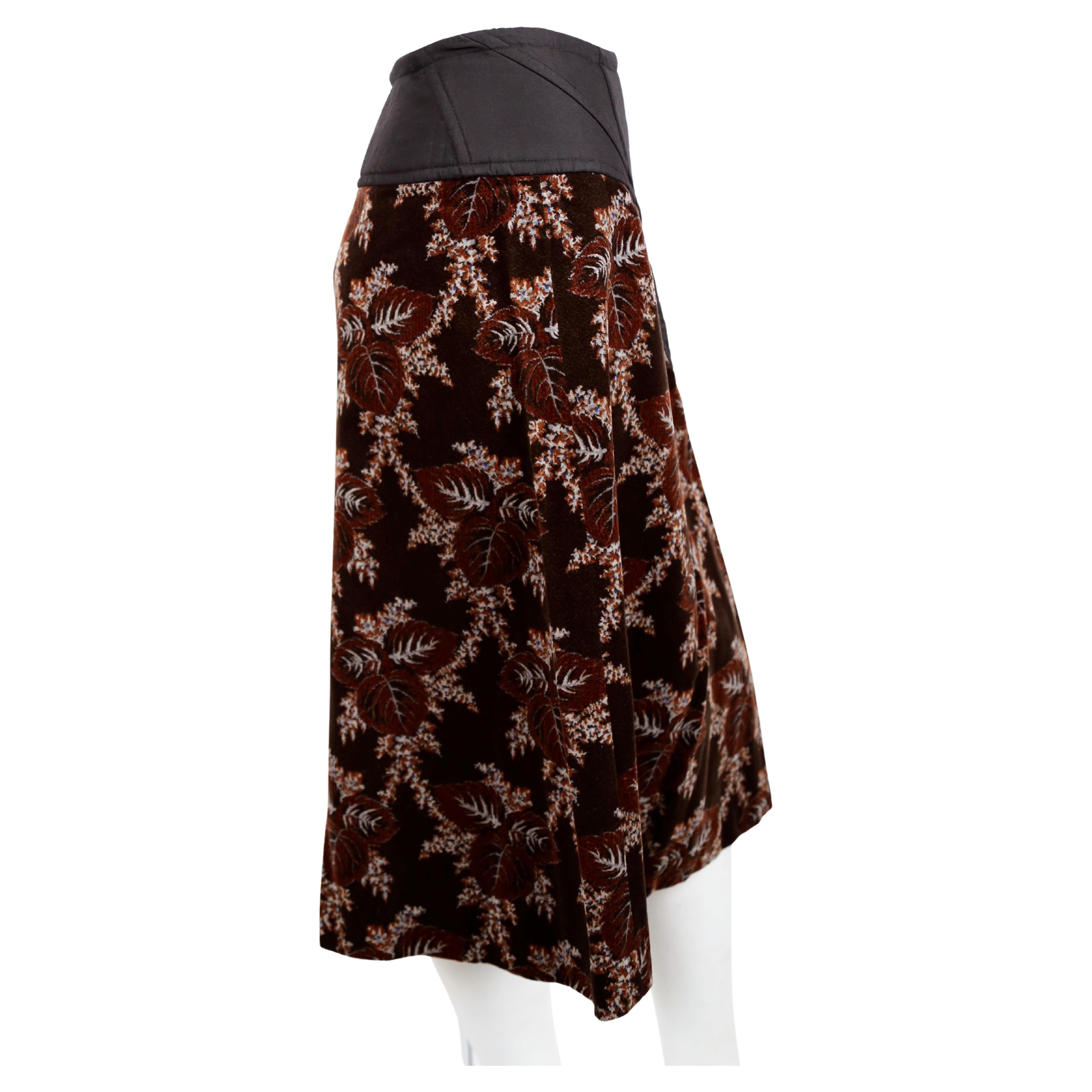 2001 COMME DES GARCONS floral velvet corset skirt suit   For Sale 2