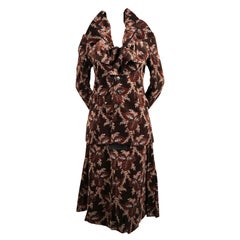 2001 COMME DES GARCONS floral velvet corset skirt suit