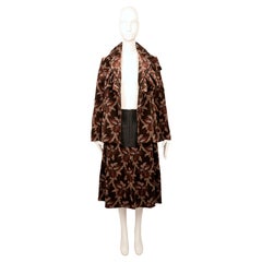 2001 COMME DES GARCONS floral velvet corset skirt suit - new