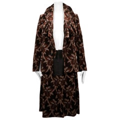 2001 COMME DES GARCONS floral velvet corset skirt suit - new