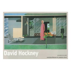 2001 David Hockney - La casalinga di David Hill - Poster originale d
epoca della Louisiana
