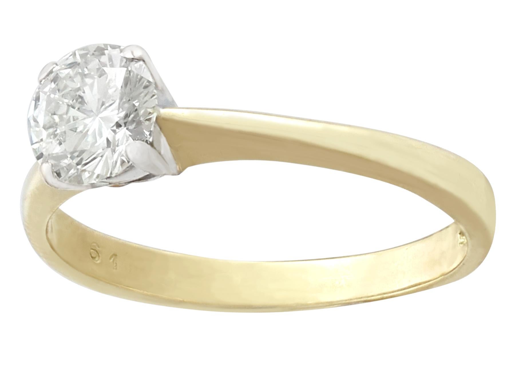 Women's 2001 Diamond and Yellow Gold Solitaire Ring