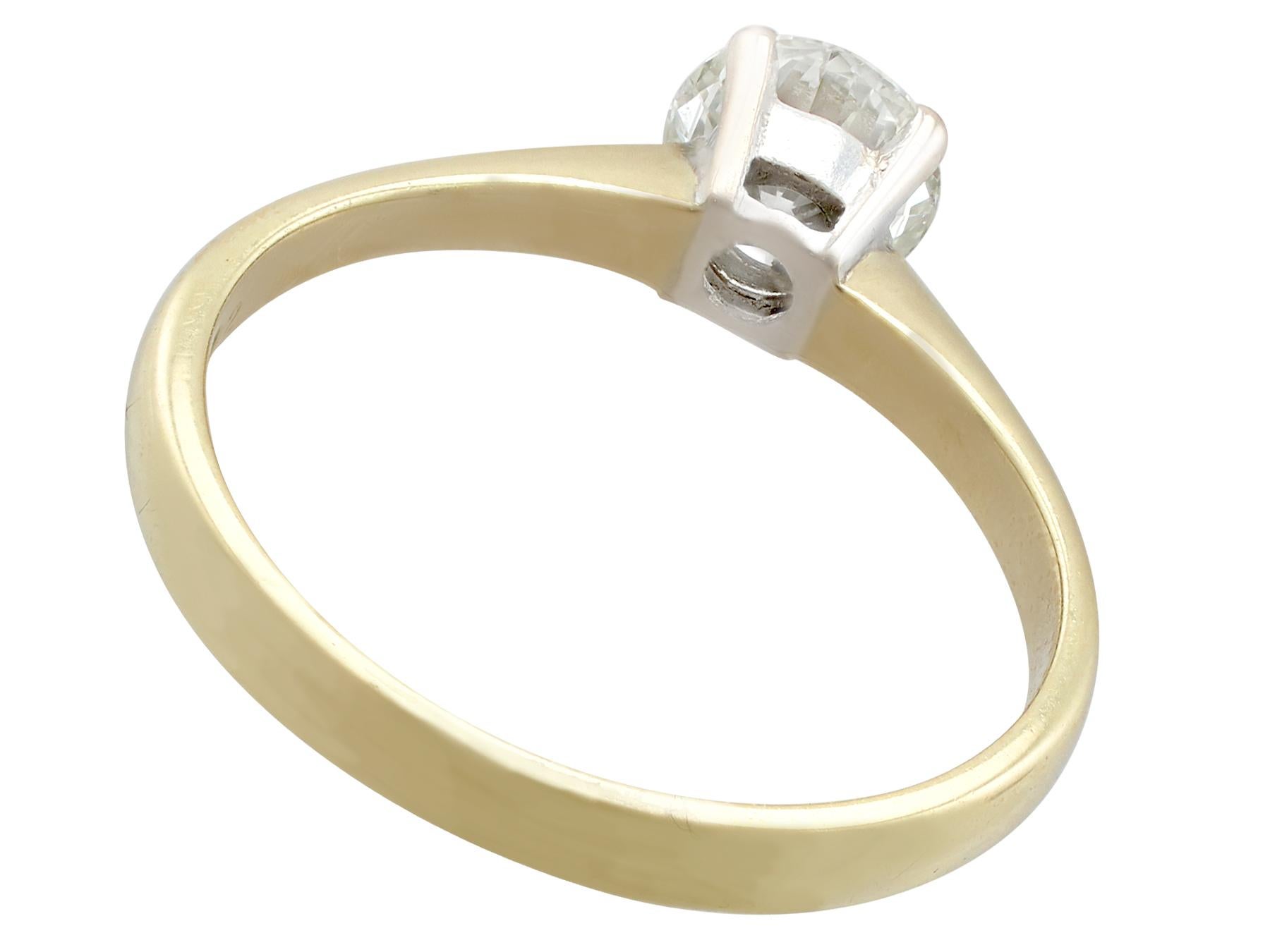 2001 Diamond and Yellow Gold Solitaire Ring 1