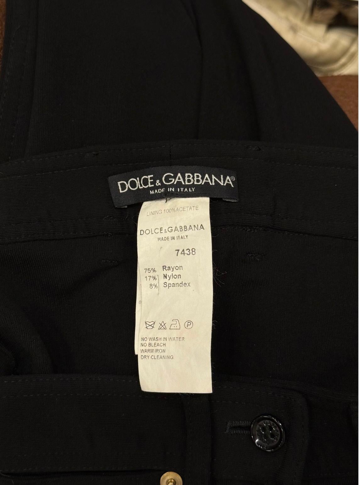 2001 Dolce & Gabbana pantalon de cow-boy extra long à boucle iconique en vente 2