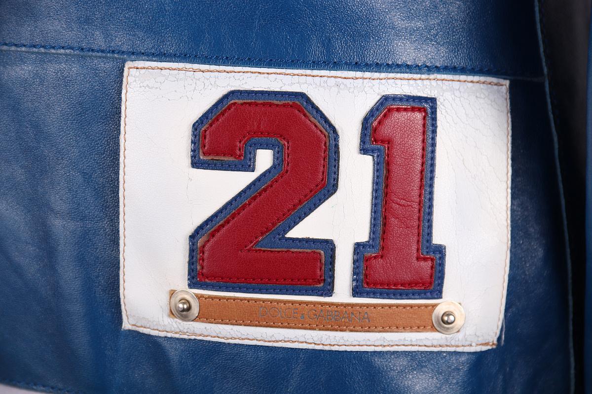 2001 Dolce & Gabbana Veste en cuir, printemps/été 2001 Logo 