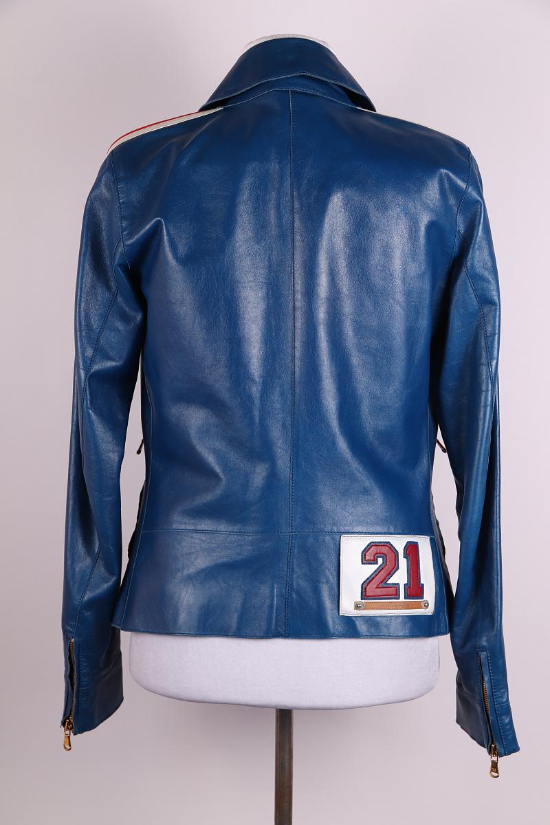 2001 Dolce & Gabbana Veste en cuir, printemps/été 2001 Logo 