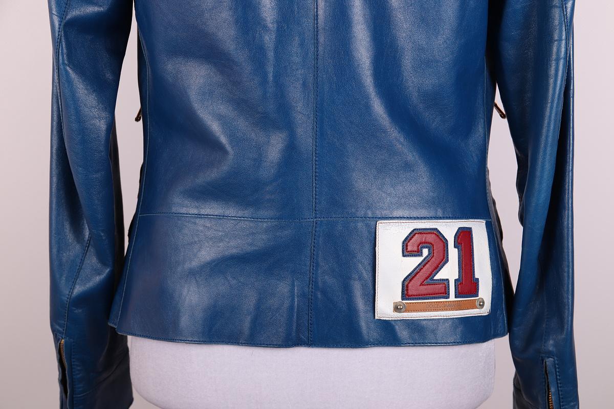 Violet 2001 Dolce & Gabbana Veste en cuir, printemps/été 2001 Logo 