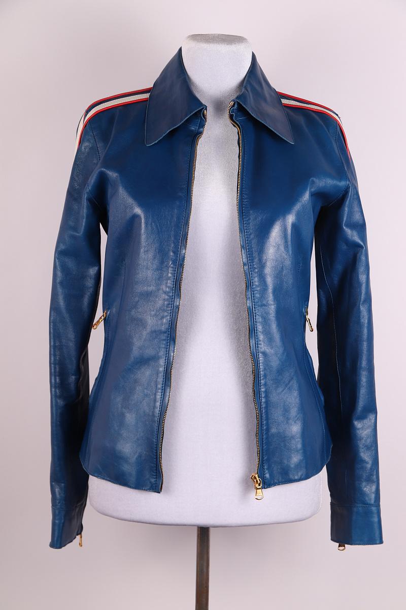 2001 Dolce & Gabbana Veste en cuir, printemps/été 2001 Logo 