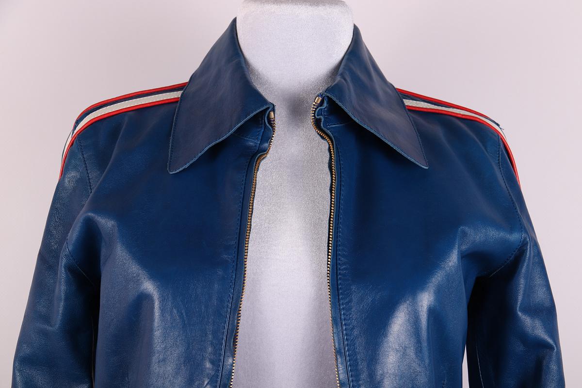 2001 Dolce & Gabbana Veste en cuir, printemps/été 2001 Logo 