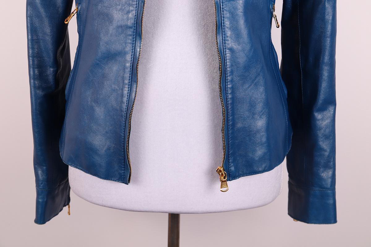 2001 Dolce & Gabbana Veste en cuir, printemps/été 2001 Logo 