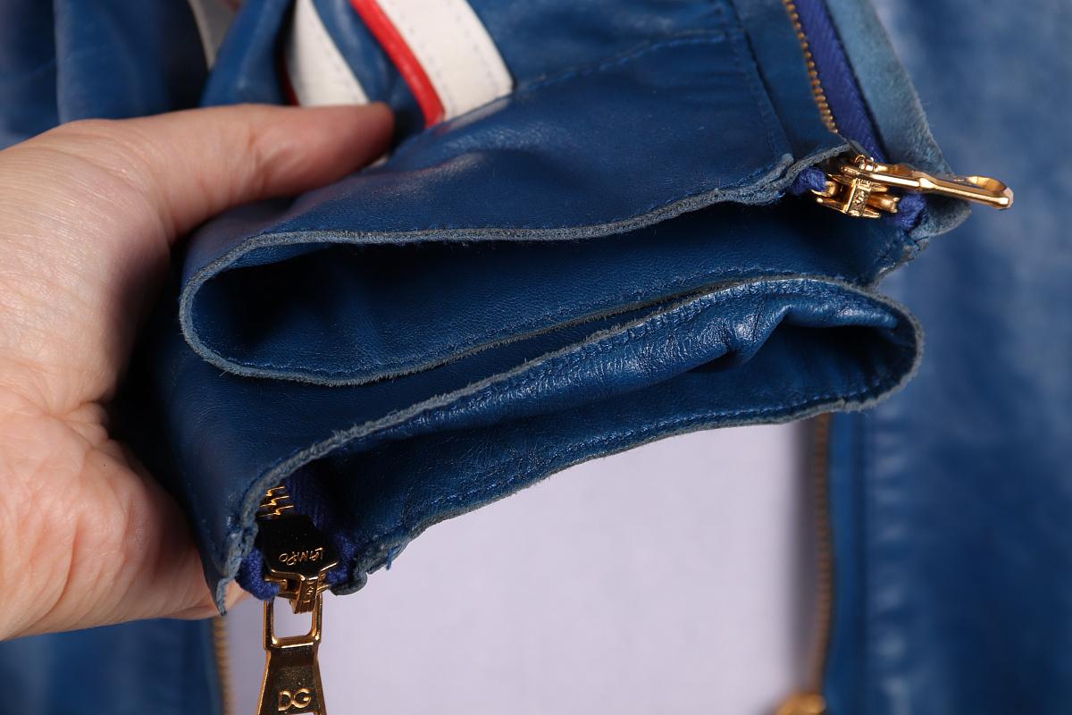 2001 Dolce & Gabbana Veste en cuir, printemps/été 2001 Logo 