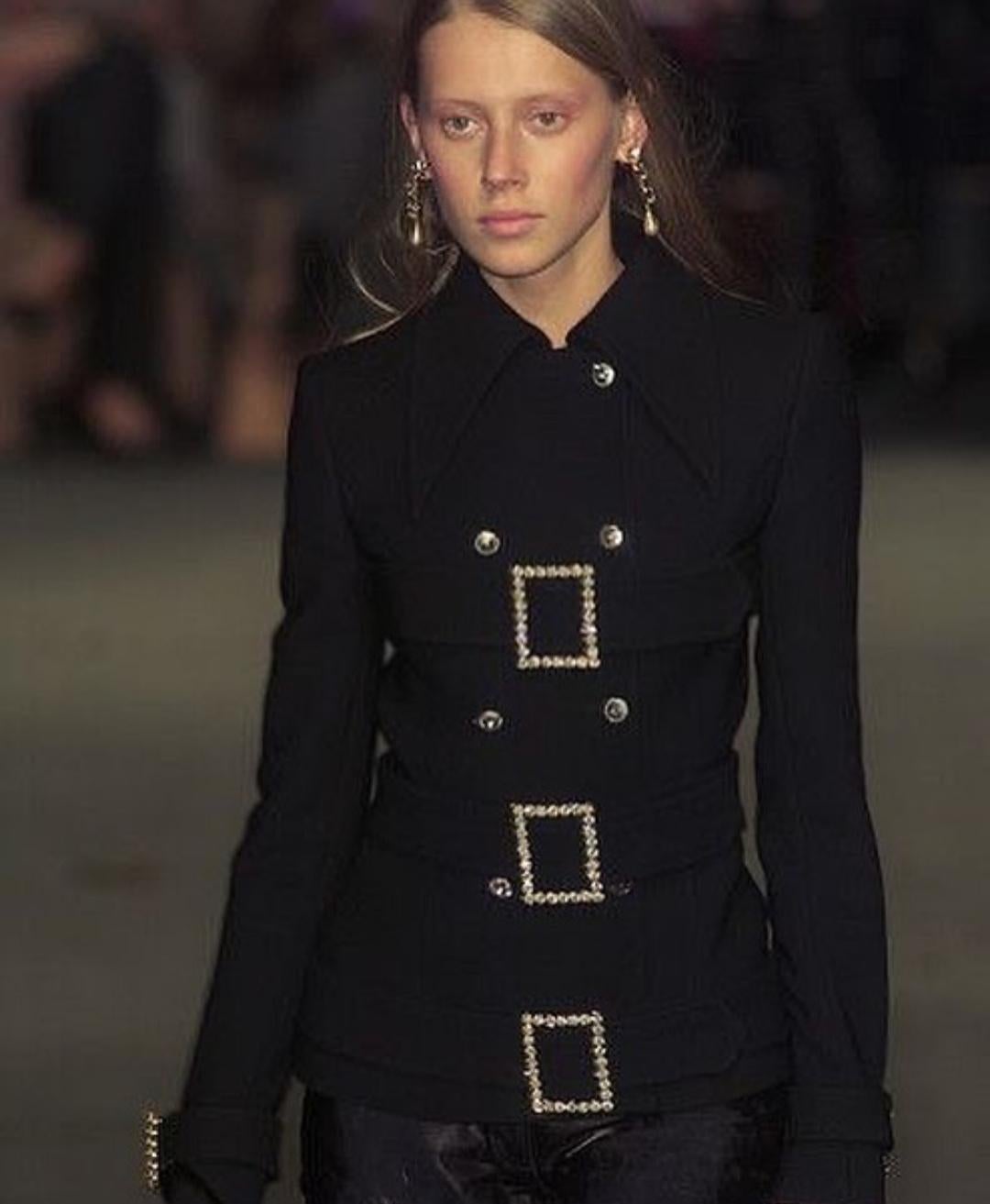 2001 Dolce & Gabbana Swarovski Wool Coat FW 2001 Runway in vendita 9