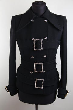 2001 Dolce & Gabbana Swarovski Wool Coat FW 2001 Runway