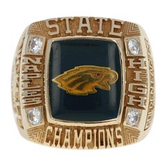 2001 Florida High School Football State Championship Ring, 10k Gold Naples High