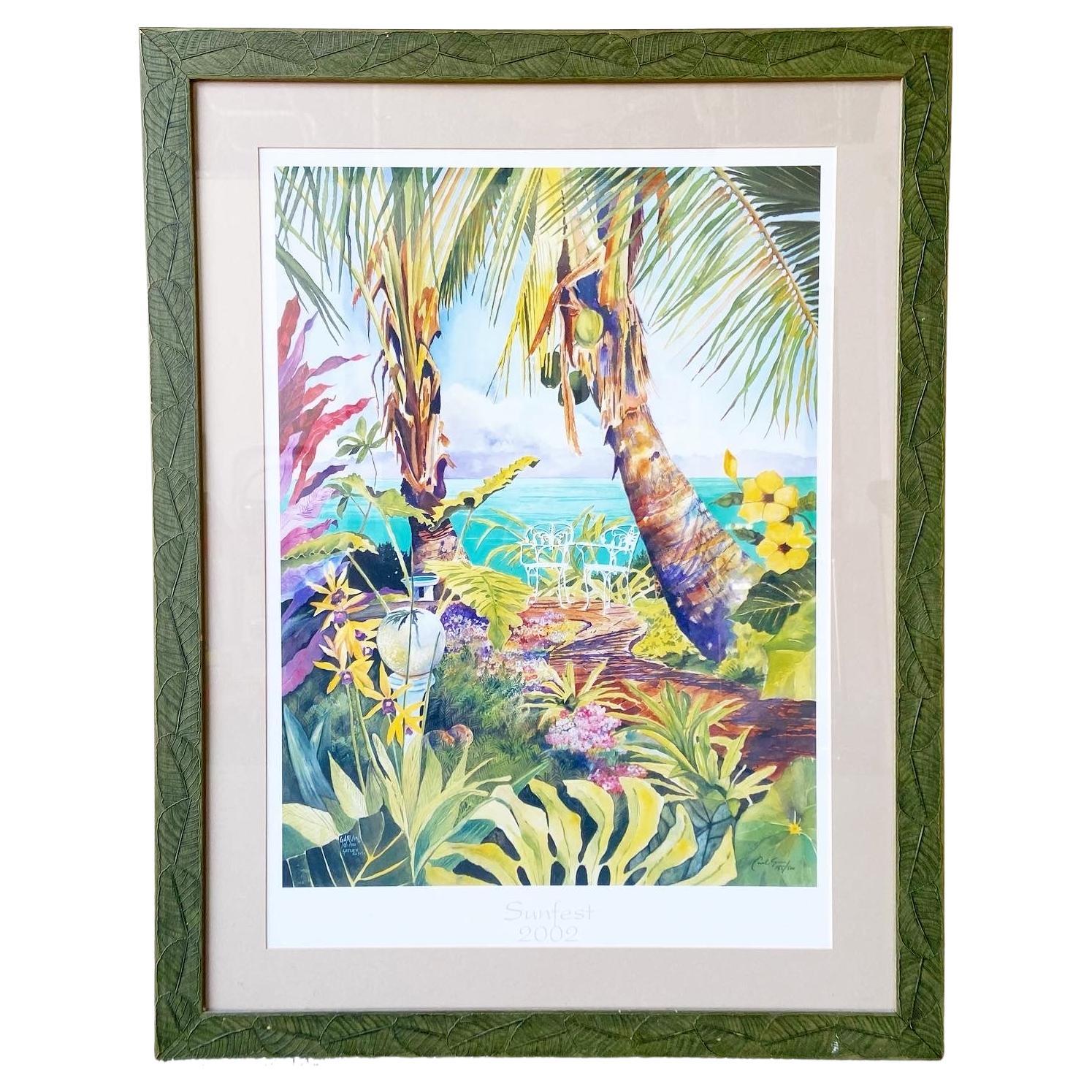 2001 "Oasis en el jardín" Impresión de edición limitada de Carol Garvin