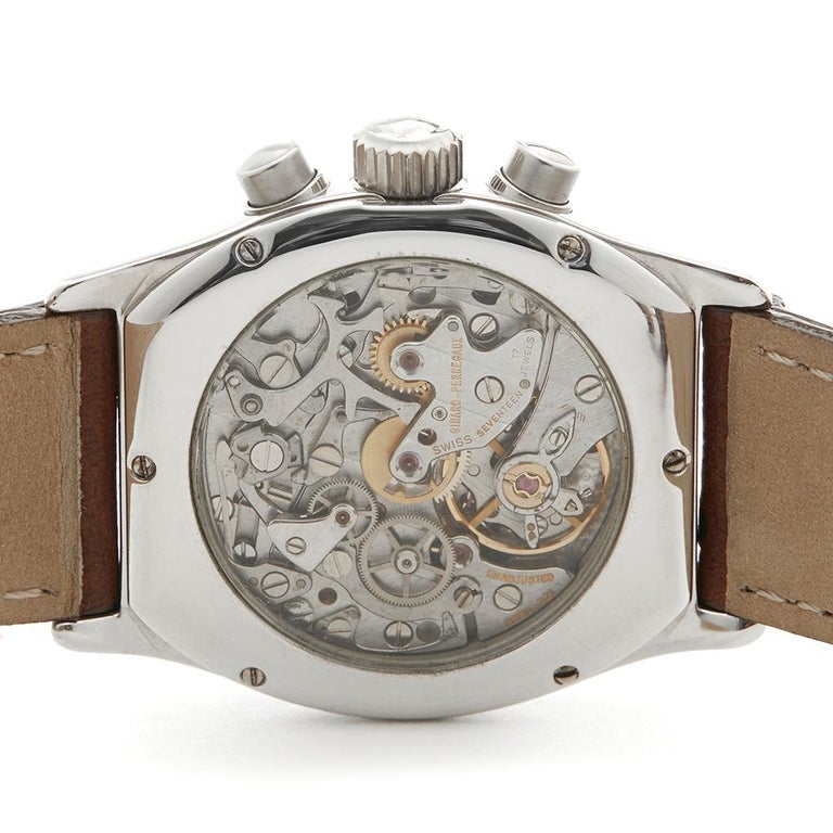 2001 Girard Perregaux Richeville Chronograph White Gold Wristwatch For Sale 1