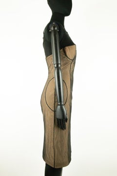 2001 Gucci by Tom Ford Black Stretch Tulle Dress