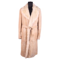 2001 Gucci Tom Ford AW 2001 Pasarela Abrigo largo de piel de oveja