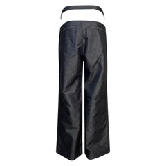 2001 Gucci Tom Ford Baggy Wide Leg Double Waist Band Jeans 44