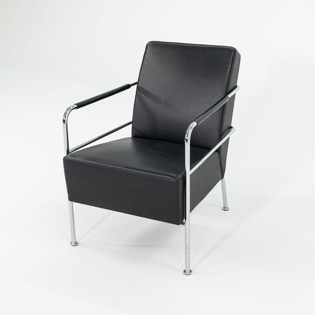 2001 Gunilla Allard for Lammhults Lounge Chair in Black Leather For Sale 3