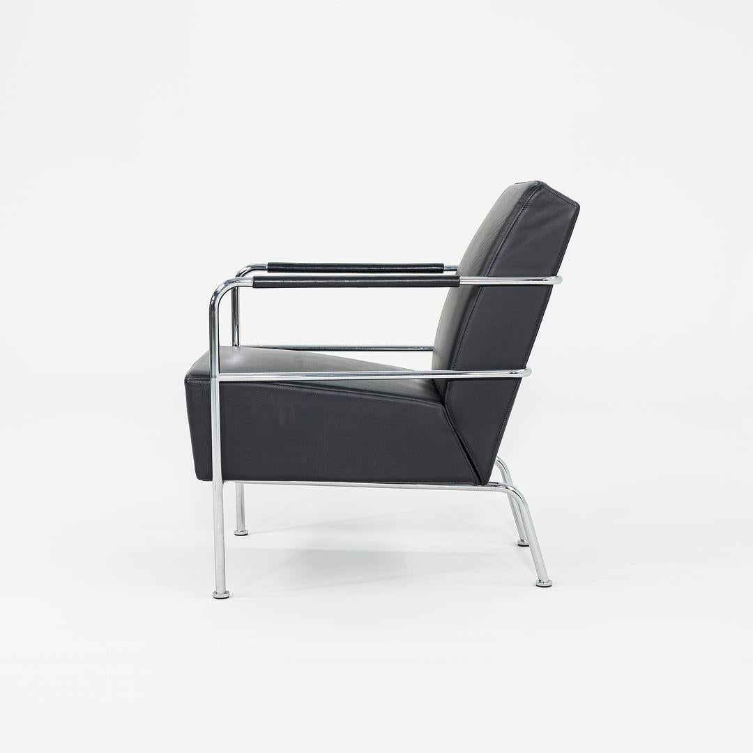 2001 Gunilla Allard for Lammhults Lounge Chair in Black Leather In Good Condition For Sale In Philadelphia, PA