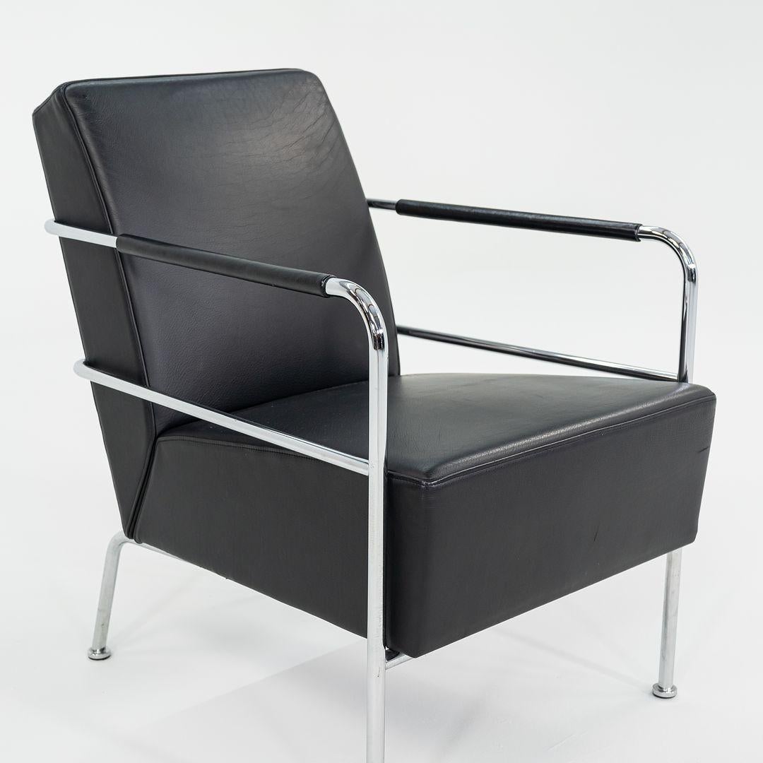 2001 Gunilla Allard for Lammhults Lounge Chair in Black Leather For Sale 1