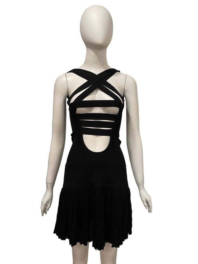 Vestido vendaje Helmut Lang 2001 Beige en venta