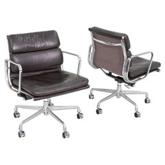 2001 Herman Miller Eames Soft Pad Management Desk Chair in Brown Leather